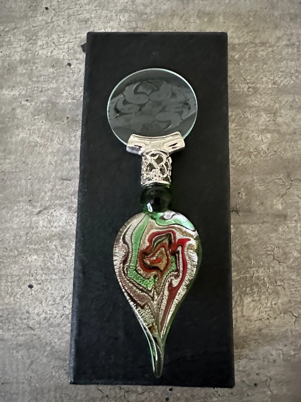 Vintage Blown Glass Lupe Magnifier